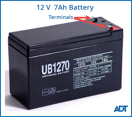 12V 7Ah System Battery with Terminals