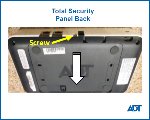 Back and screw location for the Total Security System