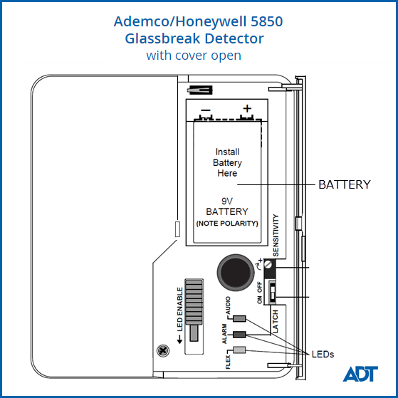 Ademco 5850 Glassbreak Detector Diagram