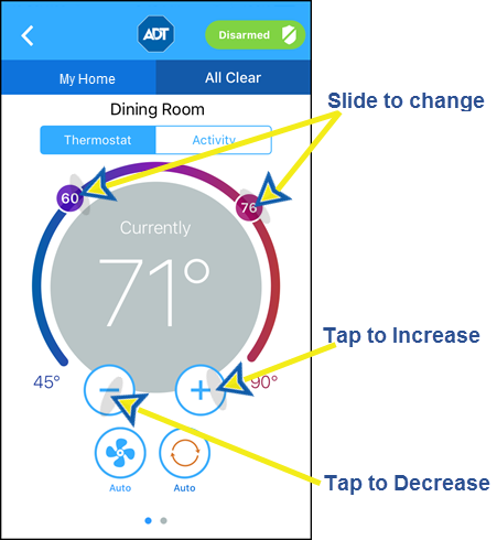 Thermostat Screen Diagram