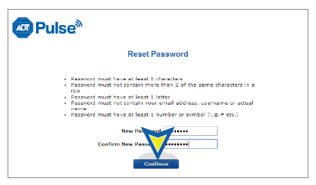 New Password Requirements