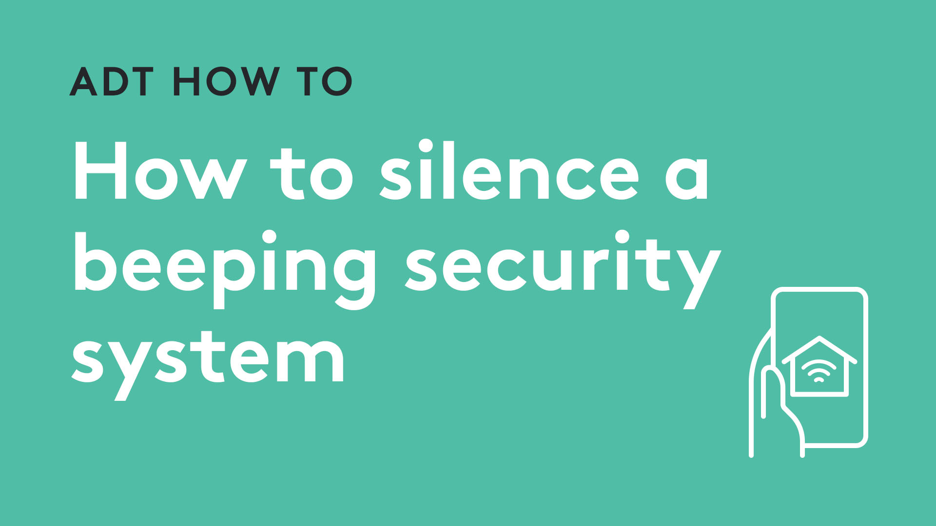 How to silence a beeping security system